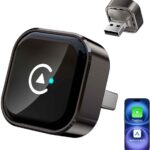 Dual Band Wireless CarPlay Adapter, 2-in-1 CarPlay & Android Auto Dongle, Fast Stable Plug-and-Play Adapter, with USB-C Converter, for CarPlay Cars