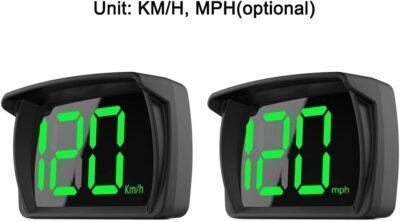 Shkalacar Car HUD Headup Display KM/H MPH GPS Digital Speedometer with LED Large Font Display + Car Charge Adapter for Car Truck SUV Motorcycle - Image 8