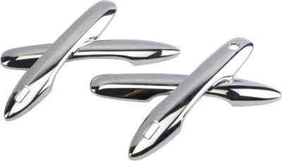 Door Handle Cover Trim Compatible with Toyota Camry 2018-2025 /Corolla 2019-2025 /Avalon 2019-2022 /Pruis Hatchback 2016-2024 Accessories Exterior Door Handle Protector with 2 Smart Key Holes Chrome - Image 6