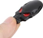 TOMALL 2Pcs Skeleton Skull Logo Devil Death Emblem Badge 3D Metal Decals Stickers Decoration for Cars Trucks Motorcycle Mobile Phone Computer Laptop for Men Boy(Black Red) - Image 4
