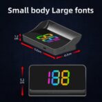 Heads Up Display for Cars, Car HUD Display Projector, Windshield Speedometer with 7-Color Display Option for All Cars,USB Cable and Play - Image 3