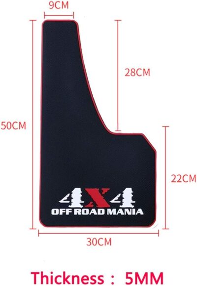 LLJSTAT Mania Car Mud Flaps Universal Fit Black Splash Guards Rubber mud Guard Universal Pickup SUV Mudguard Mud Flaps Rubber No Collision Universal Pickup SUV 2pcs/Set … (44) - Image 6