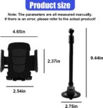 Car Phone Holder Mount, Gooseneck Long Arm Cell Phone Holder, Windshield Window, Dashboard Anti-Shake Handsfree Stand with Strong Suction Cup, Fit for Most Cellphone(Black) - Image 2