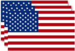 Reflective American Flag Stickers - 3-Pack, 5x3 Inches - Durable & Waterproof Decals for Vehicles & Personal Items，Car Bumper/Truck/Motorcycle/Helmet/Laptop/Window/Water Bottle/Mail Box