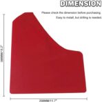 RULLINE Car Mud Flaps Universal Fit Red Splash Guards (4 Pack) Fender,with 20 Pieces 6mm Fastener Rivet Clips - Image 5