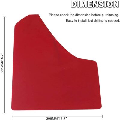RULLINE Car Mud Flaps Universal Fit Red Splash Guards (4 Pack) Fender,with 20 Pieces 6mm Fastener Rivet Clips - Image 5
