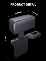 for 2-in-1 Car Armrest & Car Seat Gap Filler - Adjustable Sponge Armrest with 9-Level Height - 15W Wireless Charging & 50W Power Dock - Dual-Layer Car Storage Box - Fits Driver & Passenger - Image 9
