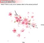 Cherry Blossom Car Sticker Decal, Vinyl Waterproof Automotive Bumper Sticker, Scratch Cover Vehicle Window Decal, Flower Auto Decoration Decals for Car, Home, Motorcycle (2PCS) - Image 2