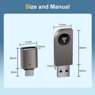 2 in 1 Wireless CarPlay Adapter, Android Auto Plug&Play CarPlay Dongle Converts Wired to Wireless with USB&USB-C/Type-C, Fast Auto-Connect, Stable Control & No Delay, for iOS 10+/Android 11+ - Image 8