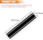 49"x 8.7" Car Hood Stripe Sticker Decal, Vinyl Auto Racing Body Side Stripe Decal, Fenders Roofs Tailgates Modified Exterior Decoration Universal for Car SUV Truck(Black) - Image 2