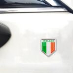 Overdecor Ireland Flag Decal Stickers Car Emblem Irish Car Accessories Decorations Chrome Shield Flag Sticker Decals for Cars Truck Vehicles, 2 Pack - Image 5