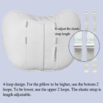 TANOLA TESBEAUTY Nappa Leather Headrest Pillow 2 Packs for Tesla Neck Pillow Uniquely Designed for Tesla Model Y/3/S/X Tesla Car Neck Support Cushion for People Under 5'7" White - Image 2