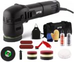 SPTA Mini Orbital Polisher - 3 Inch 10mm/780W Variable Speed Dual Action With Polishing Pads, Sanding Discs, Pad Conditioning Brush