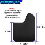 Craedli 4PCS Universal Car Mud Flaps Set, Flexible Bendable Mudguard Automotive Front & Rear Splash Guards with Screws, Vehicle Exterior Protection Accessories for SUV, Truck, Pickup, Off-Road (Black) - Image 2