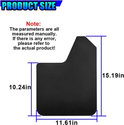 Craedli 4PCS Universal Car Mud Flaps Set, Flexible Bendable Mudguard Automotive Front & Rear Splash Guards with Screws, Vehicle Exterior Protection Accessories for SUV, Truck, Pickup, Off-Road (Black) - Image 2