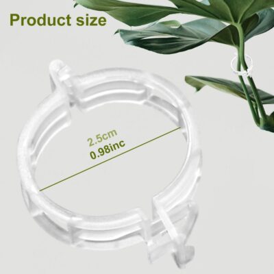 Plant Support Clips,100/150/300 PCS Plant Clips for Climbing Plants Clear for Tomato Grape,Garden Clip Plants Support Clip Garden Clips Vine Vegetables Fixing Clip (White-50pcs) - Image 3
