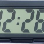 Shudyear Small Digital Clock， with Jumbo LCD Time & Day Display，Mini Automotive Small Digital Clock Battery Operated for Desktop Nightstand Pocket Car Truck Dashboard & Air Vent (1, Black)