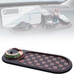 Multifunction Car Anti-Slip Mat, 360° Rotatable Mobile Phone Bracket Holders Car Dashboard Pad with Temporary Parking Number, Large Mat for Phones Sunglasses Keys Gadgets Car Accessories