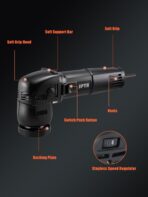 SPTA Mini Orbital Polisher - 3 Inch 10mm/780W Variable Speed Dual Action With Polishing Pads, Sanding Discs, Pad Conditioning Brush - Image 3