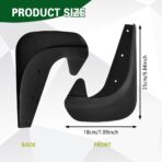 4PCS Car Mud Flaps, Mud Guard, No Drilling Mudguards Fenders with Hardware Kits, Automotive Exterior Accessories Fender Front and Rear Side Splash Guards Universal for Most Cars Trucks SUVs - Image 2