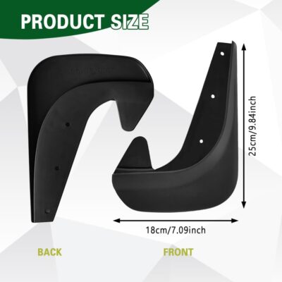 4PCS Car Mud Flaps, Mud Guard, No Drilling Mudguards Fenders with Hardware Kits, Automotive Exterior Accessories Fender Front and Rear Side Splash Guards Universal for Most Cars Trucks SUVs - Image 2