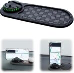 Multifunctional Car Anti-Slip Mat, Dashboard Mat with Temporary Parking Number Display, One-Size-Fits-All Anti-Slip Car Mat with 360° Rotatable Phone Bracket (Style A-1)