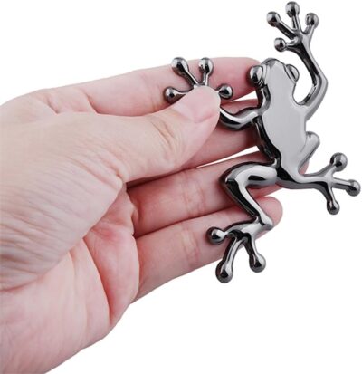 3D Metal Chrome Frog Car Emblem, Highly Distinctive car Decals, Car Decal Sticker Side Rear Trunk Decoration Accessories, Unisex Frog Auto Parts - Image 5