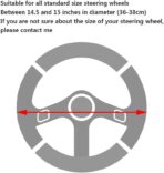 Breathable Stretch Elastic Steering Wheel Cover, Cool in Summer and Warm in Winter, Soft Microfiber Ice Silk Cloth Fabric, Universal 14.5-15 in, Fit Suvs, Vans, Sedans, Cars, Trucks (A-Black+) - Image 3
