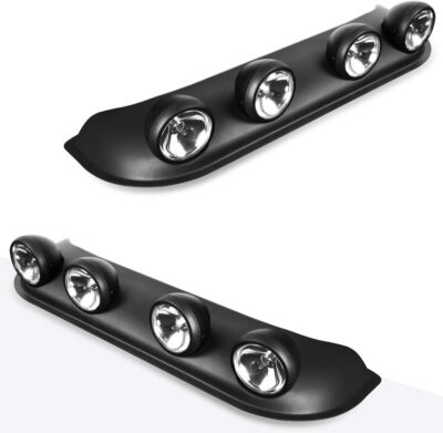 PM PERFORMOTOR Universal 39" W x 10" D x 6" H Roof Mounted Fog Lights Lamps+Switch+Bulbs,Clear Lens - Image 2