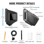 OBD2 Digital Speedometer Heads Up Display for Car OBD2 & GPS Dual System HUD Speedometer MPH Can be Installed on A-Pillar with RPM, Water Temp, Volt, 4 Alarms Only Works on Most 2008+ Sedan Cars - Image 7