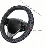 Leopard Print Steering Wheel Cover | Non Slip, Breathable Neoprene | Universal 15 Inch Fit (14.5"-15.5") | Comfort Grip | Fade Resistant | Easy Install-Comfort Grip for Cars, Trucks, SUVs - Image 3