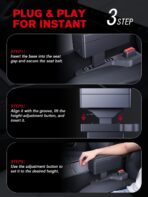 for 2-in-1 Car Armrest & Car Seat Gap Filler - Adjustable Sponge Armrest with 9-Level Height - 15W Wireless Charging & 50W Power Dock - Dual-Layer Car Storage Box - Fits Driver & Passenger - Image 8