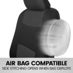 BDK PolyPro 2-Pack Front Car Seat Covers Set in Charcoal/Black - Front Seat Covers for Cars Trucks Vans SUVs Sedans, Easy to Install Front Car Seat Cover Protection, Universal Fit Car Accessories - Image 5