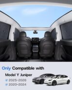 Upgrade Side Window Sunshade for Tesla Model Y (Juniper) 2020-2026 [100% Sun Blockage & Plush Cotton-Linen Fabric] Perfect Camping & Privacy Shade Set for Tesla Model Y Accessories 7Pcs - Image 6