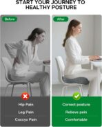 medisana Seat Cushion, SC 100 Seat Cushions for Office Chairs, Car Seat, Wheelchair - Sciatica & Tailbone & Coccyx Pain Relief Pillow for Driver Sedentary, Gift for Women Men(Size:18*14.6*3.54in-Grey) - Image 7