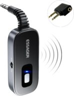 ESSAGER Bluetooth Car Adapter,Noise Cancelling 3.5mm AUX Bluetooth Receiver for Car,Wireless Audio Receiver Transmitter for Home Stereo/Wired Headphones Airplane,Gray - Image 8