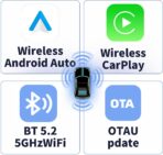 Wireless CarPlay Adapter, Convert Wired to Wireless CarPlay, Silver, Plug & Play, No Delay, USB & USB-C Compatible for Cars 2016+, Compatible with iOS & Android - Image 6