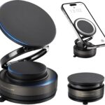 Upgraded Vacuum Magnetic Car Phone Holder for MagSafe, 360° Rotation, 96LBS Ultra Suction Cup Mount for iPhone & Android, Car/Gym/Mirror