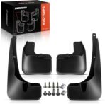 A-Premium Set of 4PCS Mud Flaps Splash Guards Mudguards Mudflaps with Hardware Kits Accessories Compatible with Toyota RAV4 2016-2018, Black Color, Front and Rear(Driver & Passenger Sides)