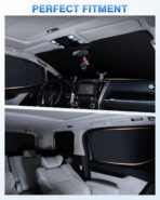 Window Shades for Toyota RAV4 2019-2025 Accessories Windshield Sun Shade Side Rear Window Covers Sunshade Sun Visor Shield Privacy Protection for Camping Keep Vehicle Cool Black 8PCS - Image 5