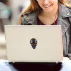 TOMALL 2Pcs Skeleton Skull Logo Devil Death Emblem Badge 3D Metal Decals Stickers Decoration for Cars Trucks Motorcycle Mobile Phone Computer Laptop for Men Boy(Black Red) - Image 5