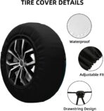 Spare tire Cover 14 inch,RV Spare tire Covers for Camper Trailers Wheel Protectors Weatherproof Wheel Covers Waterproof Universal Fit for Trailer Rv SUV Truck Camper Travel Trailers Donkey - Image 5