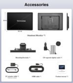 13.5" Android 13 Car Headrest Monitor-4K Video Player for Back Seat, 4G+64G, Wireless Phone Mirroring Airplay, HDMI in/Out Sync, Bluetooth FM WiFi, Rear Seat Entertainment System (1-Pack) - Image 9