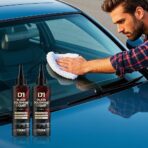 D1 Glass Polishing Liquid, 2025 New Car Glass Oil Film Remover and Auto Scratch Repair Compound, Car Glasses Polishing Compound, Anti-Fog Hydrophobic Coating Spray with Sponge (black-1pcs) - Image 5