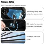 ZIMISI Car Windshield Sun Shade Umbrella, 55" x 31.5" Foldable Car UV Block Coating Shield Cover with 360° Rotation Handle, Front Window Heat Insulation Protection Accessory for Truck, SUV (L Size) - Image 3