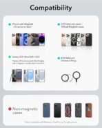 ESR for MagSafe Car Mount Charger, for Magsafe Car Charger, Dashboard Suction Cup Magnetic Car Mount, 360° Rotation, Magnetic Car Phone Holder for iPhone 17e/17/16/15/14/13/12, S26/S25, Fast Charging - Image 9