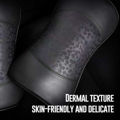 Car Leather Neck Pillows, Neck Rest Cushions,100% Memory Foam Cervical Support, Comfortable Travel car Seats and Home Office Soft Pillows, Black a Set (2 pcs) - Image 4