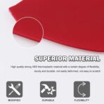 RULLINE Car Mud Flaps Universal Fit Red Splash Guards (4 Pack) Fender,with 20 Pieces 6mm Fastener Rivet Clips - Image 2