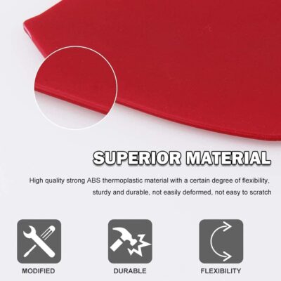 RULLINE Car Mud Flaps Universal Fit Red Splash Guards (4 Pack) Fender,with 20 Pieces 6mm Fastener Rivet Clips - Image 2