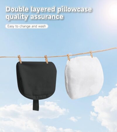 2Pcs Car Neck Pillow, Super Soft Du-Pont Bio cotton Neck Pillow for Driving, Suede Fabric Car Headrest Pillow, Make Your Driving More Comfortable, Suitable for Driving, Traveling (Interstellar Black) - Image 6